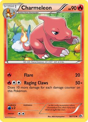 Charmeleon card from Legendary Treasures