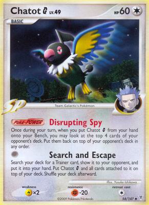 Chatot G card from Supreme Victors