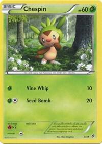 Chespin card from Kalos Starter Set