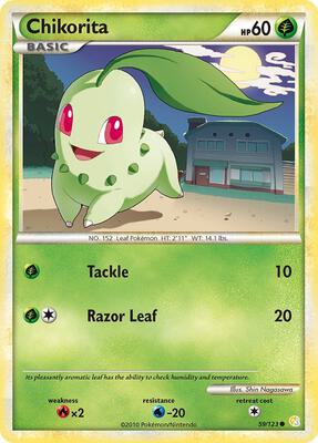 Chikorita card from HeartGold SoulSilver