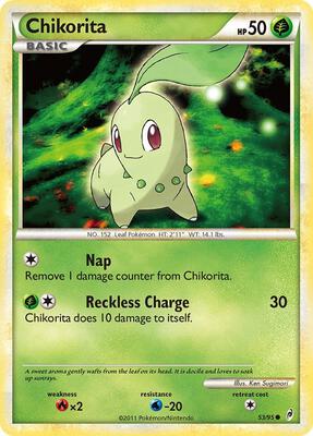Chikorita card from Call of Legends