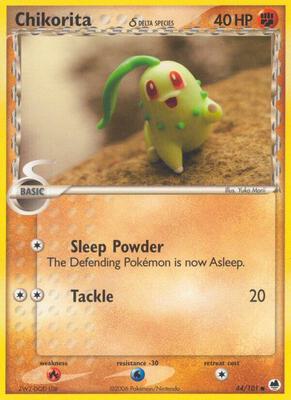 Chikorita (Delta Species) card from EX Dragon Frontiers