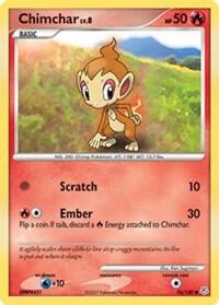Chimchar card from Diamond and Pearl