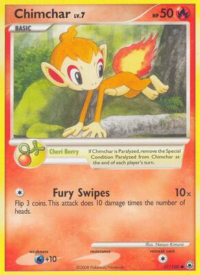 Chimchar (57) card from Majestic Dawn
