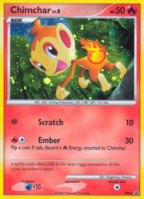 Chimchar - DP02 card from Diamond and Pearl Promos