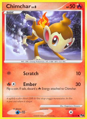 Chimchar card from POP Series 8
