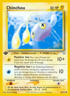 Chinchou card from Neo Revelation