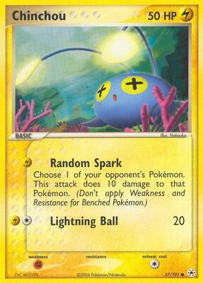 Chinchou - 57/101 card from EX Hidden Legends