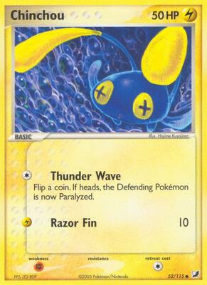 Chinchou card from EX Unseen Forces