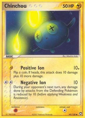 Chinchou card from EX Power Keepers