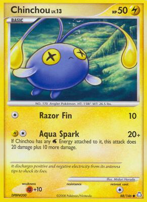 Chinchou (88) card from Legends Awakened