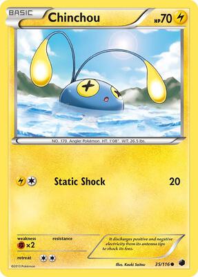 Chinchou card from Plasma Freeze