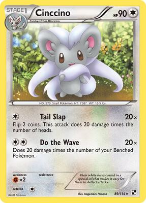 Cinccino card from Black and White