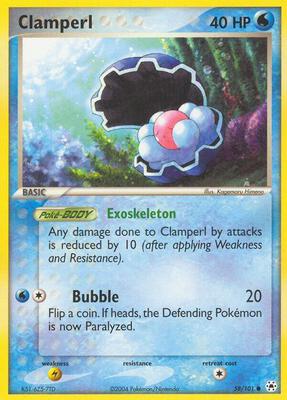 Clamperl card from EX Hidden Legends
