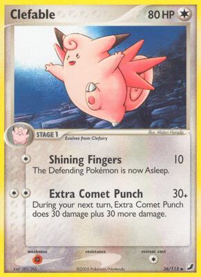 Clefable card from EX Unseen Forces