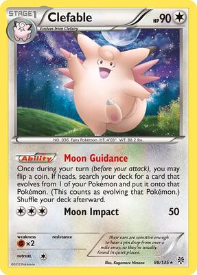 Clefable card from Plasma Storm