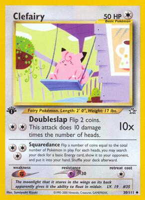 Clefairy card from Neo Genesis