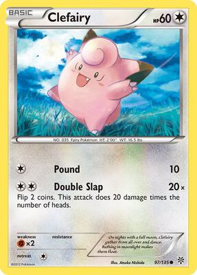Clefairy card from Plasma Storm