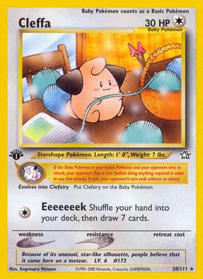 Cleffa card from Neo Genesis