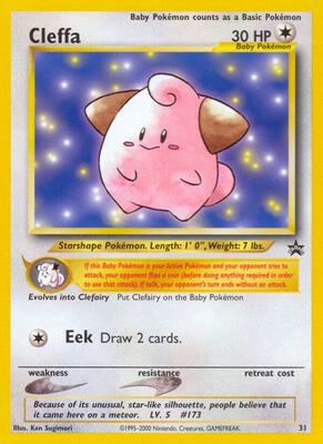 Cleffa card from WoTC Promo