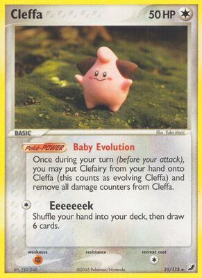 Cleffa card from EX Unseen Forces
