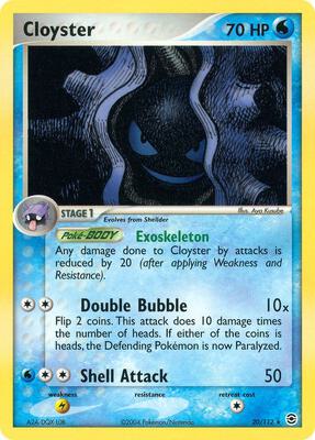 Cloyster card from EX FireRed & LeafGreen