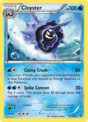 Cloyster card from XY Base Set