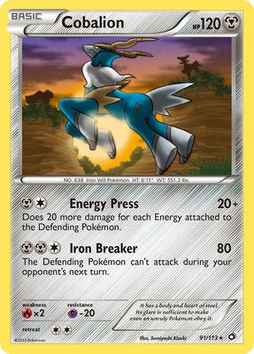 Cobalion card from Legendary Treasures