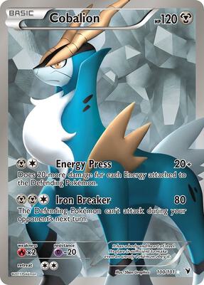 Cobalion (100 Full Art) card from Noble Victories
