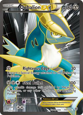 Cobalion EX (133 Full Art) card from Plasma Storm