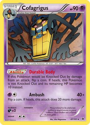 Cofagrigus (47) card from Noble Victories