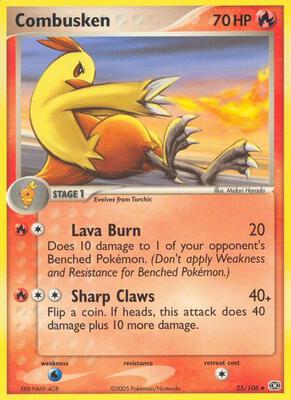 Combusken card from EX Emerald
