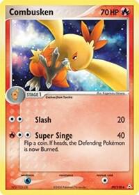 Combusken card from EX Holon Phantoms