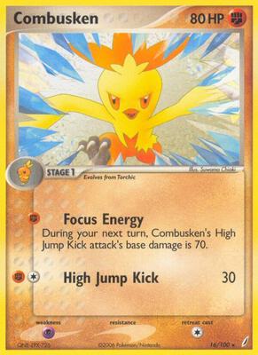 Combusken - 016/100 card from EX Crystal Guardians