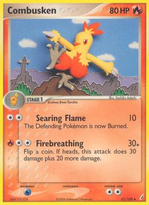 Combusken - 031/100 card from EX Crystal Guardians