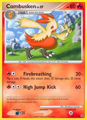 Combusken card from Platinum