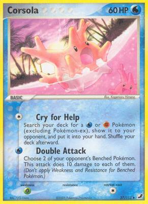 Corsola card from EX Unseen Forces