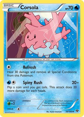Corsola card from XY Base Set