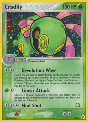Cradily card from EX Legend Maker