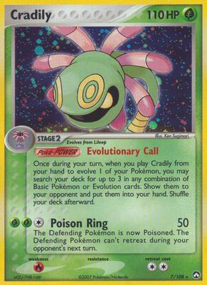 Cradily card from EX Power Keepers