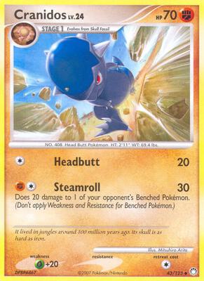 Cranidos card from Mysterious Treasures