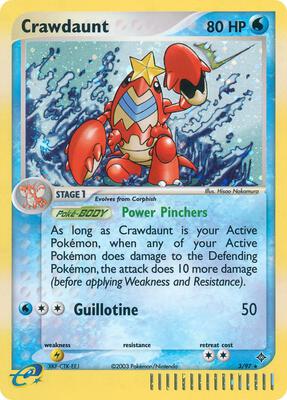 Crawdaunt - 3/97 card from EX Dragon