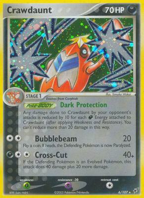 Crawdaunt card from EX Deoxys