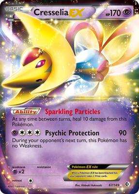 Cresselia EX card from Boundaries Crossed