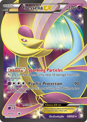 Cresselia EX (143 Full Art) card from Boundaries Crossed