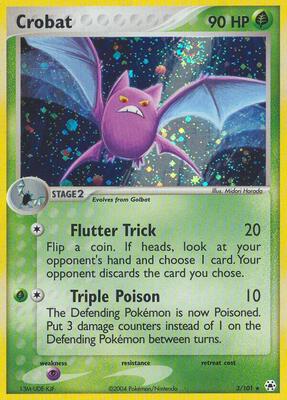 Crobat card from EX Hidden Legends