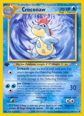 Croconaw (31) card from Neo Genesis