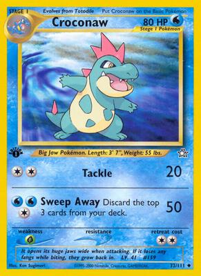 Croconaw (32) card from Neo Genesis