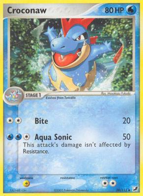 Croconaw card from EX Unseen Forces