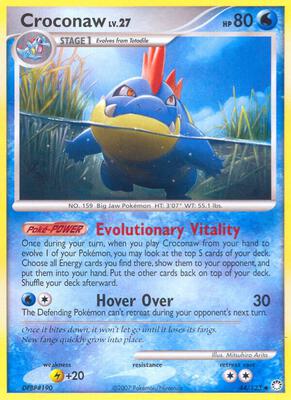 Croconaw card from Mysterious Treasures